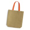 Orange Coloured Handle Jute Totes